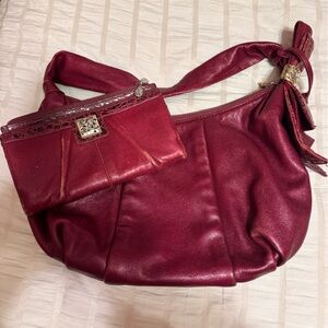 Vintage Brighton! Elegant Burgundy Women's Bag Set